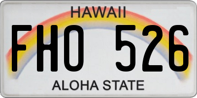 HI license plate FHO526