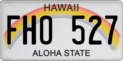 HI license plate FHO527