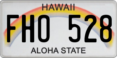 HI license plate FHO528