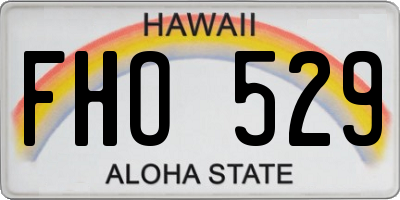 HI license plate FHO529