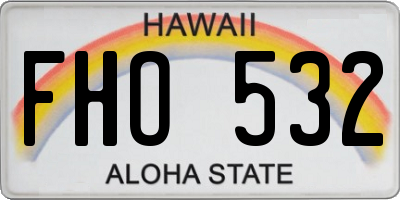 HI license plate FHO532