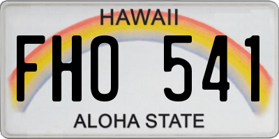 HI license plate FHO541