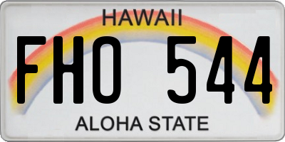 HI license plate FHO544