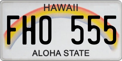 HI license plate FHO555