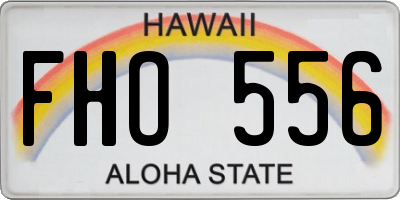 HI license plate FHO556