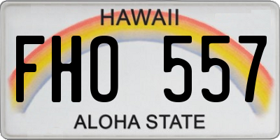 HI license plate FHO557