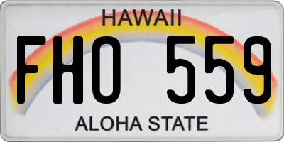 HI license plate FHO559