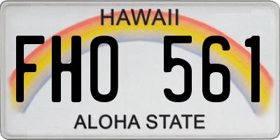 HI license plate FHO561