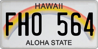 HI license plate FHO564