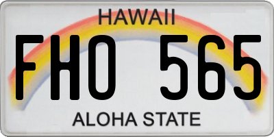 HI license plate FHO565