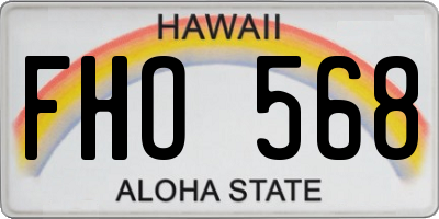 HI license plate FHO568