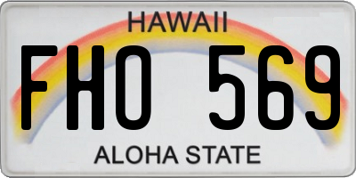 HI license plate FHO569