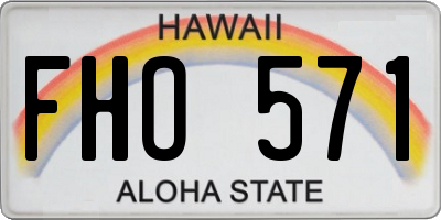 HI license plate FHO571