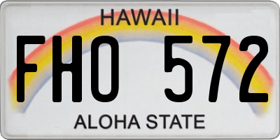 HI license plate FHO572
