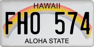HI license plate FHO574