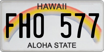 HI license plate FHO577
