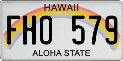 HI license plate FHO579