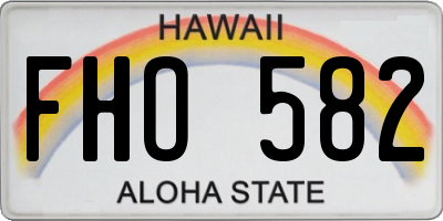 HI license plate FHO582