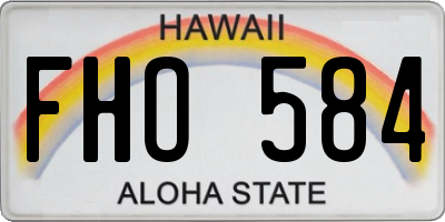 HI license plate FHO584