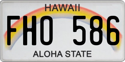 HI license plate FHO586