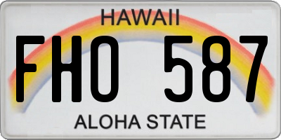 HI license plate FHO587