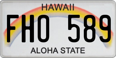 HI license plate FHO589