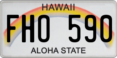 HI license plate FHO590