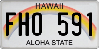 HI license plate FHO591