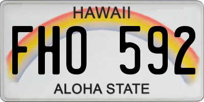 HI license plate FHO592