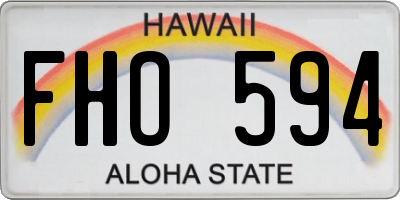HI license plate FHO594