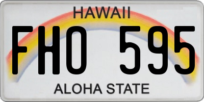 HI license plate FHO595