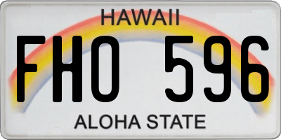 HI license plate FHO596