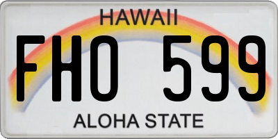 HI license plate FHO599