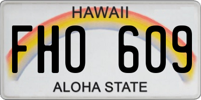 HI license plate FHO609