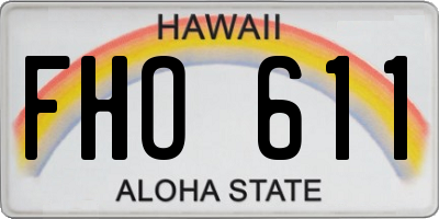 HI license plate FHO611