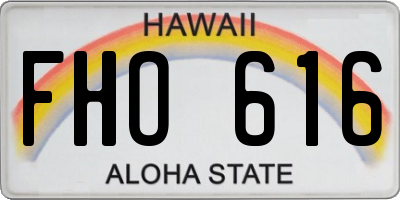 HI license plate FHO616
