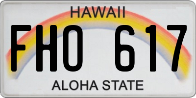 HI license plate FHO617