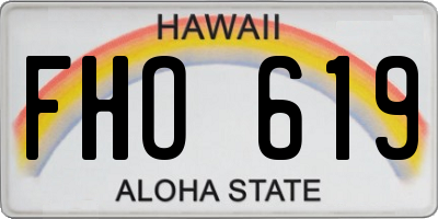 HI license plate FHO619