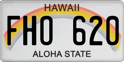HI license plate FHO620
