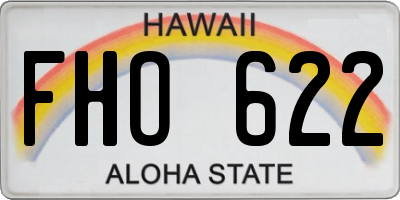 HI license plate FHO622