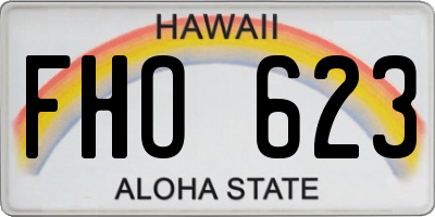 HI license plate FHO623