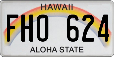HI license plate FHO624