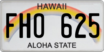 HI license plate FHO625