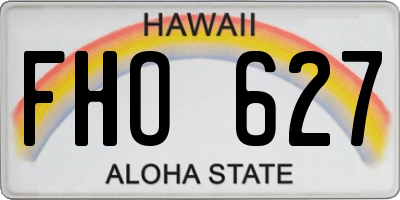 HI license plate FHO627