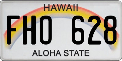 HI license plate FHO628