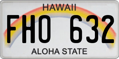 HI license plate FHO632