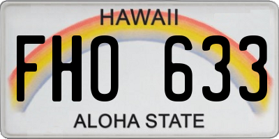 HI license plate FHO633