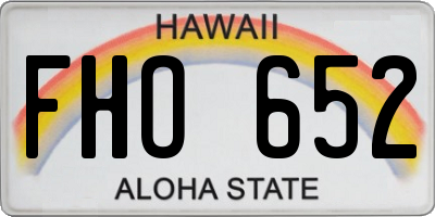 HI license plate FHO652