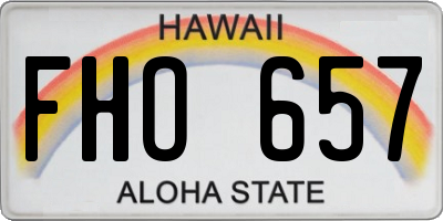HI license plate FHO657