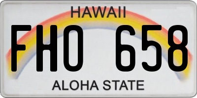 HI license plate FHO658